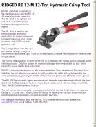 RIDGID RE 12-M 12-Ton Hydraulic Crimp Tool