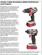 Porter Cable Brushless EDGE Drill/Driver and Impact