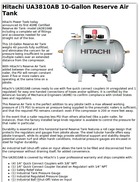 Hitachi UA3810AB 10-Gallon Reserve Air Tank