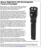 Bayco Nightstick LED Rechargeable Tactical Flashlight