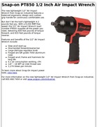 Snap-on PT850 1/2 Inch Air Impact Wrench