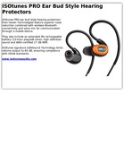 ISOtunes PRO Ear Bud Style Hearing Protectors