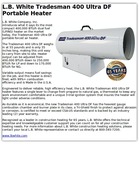L.B. White Tradesman 400 Ultra DF Portable Heater