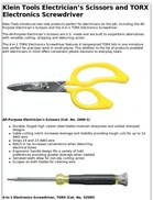 Klein Tools Electricians Scissors and TORX Electronics Screwdriver