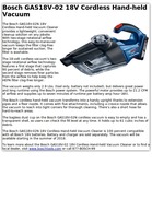 Bosch GAS18V-02 18V Cordless Hand-held Vacuum