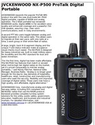 JVCKENWOOD NX-P500 ProTalk Digital Portable