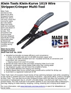 Klein Tools Klein-Kurve 1019 Wire Stripper/Crimper Multi-Tool