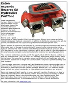 Eaton expands Bezares SA Hydraulics Portfolio