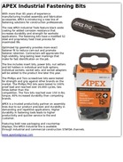 APEX Industrial Fastening Bits