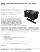 FatMax Xtreme Portable Truck Box Stops Thieves Dead In Their Tracks