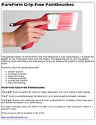 PureForm Grip-Free Paint Brushes