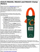 Extech MA440, MA443 and MA445 Clamp Meters