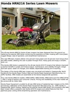 Honda HRN216 Series Lawn Mowers