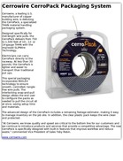 Cerrowire CerroPack Packaging System