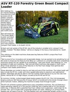 ASV RT-120 Forestry Green Beast Compact Loader