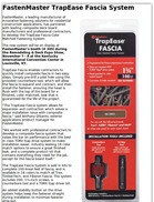FastenMaster TrapEase Fascia System