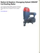 Chongqing Hybest CRN45P Coil Roofing Nailer