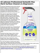 SC Johnson Professional fantastik Max Hard Surface Cleaners & Degreasers