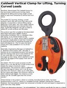 Caldwell Vertical Clamp for Lifting, Turning Curved Loads