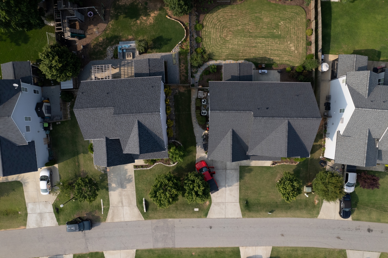 shingles in a neighborhood