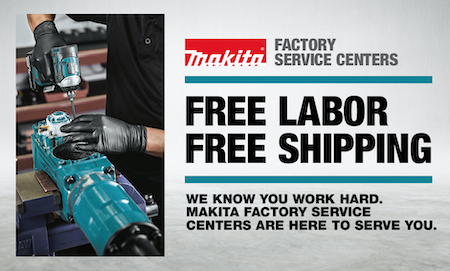 Beliggenhed tommelfinger Grader celsius Makita offers free labor and shipping for tool repairs at Makita Factory  Service Centers - Contractor Supply Magazine