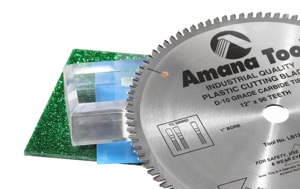Amana non-melt circular saw blades are designed to produce crisp, clean cuts in acrylics such as Plexiglas and Lucite, polycarbonates such as Lexan and other plastics.