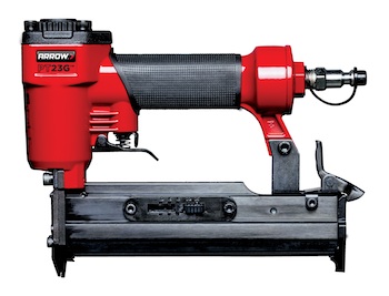 Part of the new pneumatic tool line from from Arrow Fastener, the PT23G 23-gauge Pneumatic Pin Nailer is great for many jobs including trim and hobby work. 