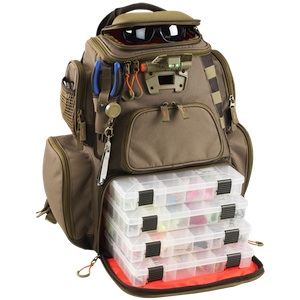 The Nomad is Wild River's soft tackle "single solution" bag. It has an integrated LED light system that allows you to see into the bag or your work area when natural light gets scarce.