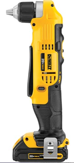 The Dewalt DCD740C1 20 Volt MAX Right Angle Drill