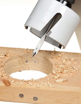 IDEAL Tri-Bore multi-purpose hole saws feature a set of three massive Tungsten Carbide teeth for ultra-aggressive cutting action, helping contractors and serious Do-It-Yourselfer's make faster cuts through virtually any construction material, from nail-embedded wood to cement and plastic board, plaster, composite enclosures or ceiling tiles for recessed lighting.