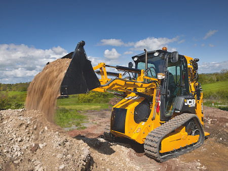  The JCB 1CXT is now available in North America, offering construction-grade material handling and excavating performance with the size, maneuverability and transportability of a compact track loader.