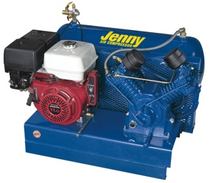 Jenny Products, Inc. introduces four models of skid-mounted air compressors, which are offered with single- and two-stage pumps.