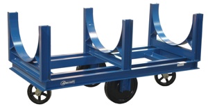 Jescraft’s new mobile bar cradle cart is designed to move heavy loads of pipe, bars, angles or tubes safely in and around the shop or jobsite.