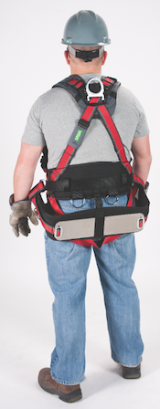 The EVOTECH Tower Full-Body Harness is designed with a body belt and saddle to provide utility workers with unsurpassed comfort during long shifts.