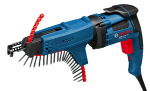 The Bosch SG450AF includes the SG450 screw gun enhanced by an auto-feed attachment.