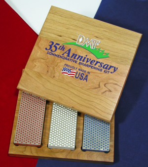 DMT is producing a tri-color (Red, White and Blue) limited edition set of Diamond Whetstones that will be available only from August to October 2011.