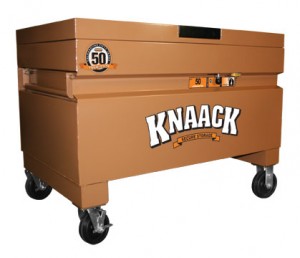 Knaack is giving away one of these Model 50 anniversary jobsite storage chests every 50 days for a year. 