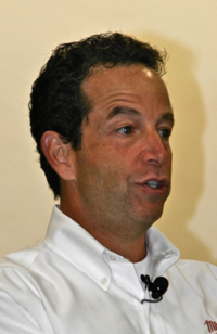 Steve Richman, President, Milwaukee Electric Tool, warms up members of the press at Milwaukee's annual New Product Symposium, Wednesday, July 20, 2011.