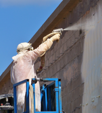 NCFI InsulBloc closed-cell spray foam insulation.