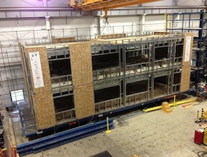Simpson Strong-Tie donated product and provided technical expertise for the CFS-NEES project, a series of earthquake tests for cold-formed steel-framed buildings.