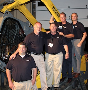 Wacker Neuson unveiled a new skid steer line to its dealers at their annual meeting held October 1-3, 2013 in Menomonee Falls, Wisconsin.  From left to right:  William Wright, project leader, Johannes Schulze Vohren, vice president and managing director, Todd Christifulli, national sales manager, Christopher Barnard, president & CEO, all from Wacker Neuson Corporation USA, and Martin Lehner, CTO for Wacker Neuson SE, Munich Germany.