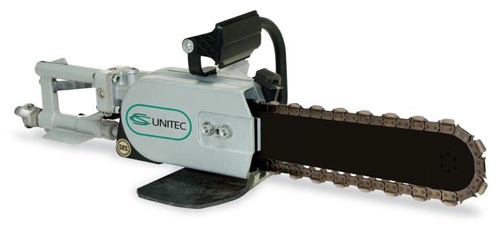 The CS Unitec PowerGrit pneumatic chain saw.