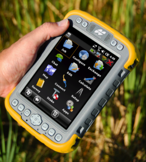 Topcon Positioning Systems (TPS) announces a new larger screen data collector – Topcon Tesla, featuring the advantages of a tablet PC and a rugged handheld computer.