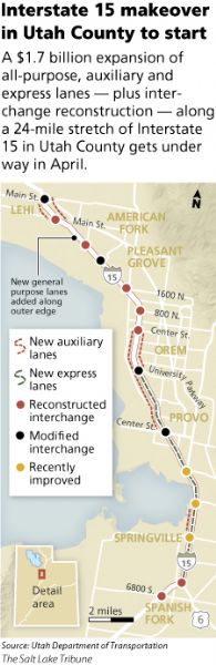 The coming expansion of I-15 in Utah will cost $1.7 billion.