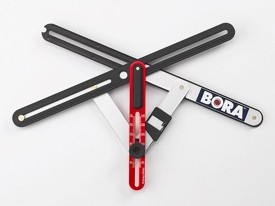 The Bora Angle Master takes the guesswork out of complex miter cuts by providing a precise measurement tool for both inside and outside angles, and allows difficult projects such as crown molding to be completed with ease and accuracy.