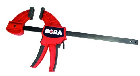 Designed to provide a greater pressure-weight ratio, BORA pistol grip clamps are lightweight, yet offer superior clamping pressure and force. 