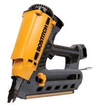 The Bostitch model GF28WW is the world’s first cordless 28-degree wire-weld framing nailer.