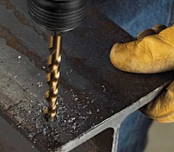 DEWALT Industrial Cobalt drill bits combine optimized bit geometry with a PILOT POINT tip and patented core for long life in hard metals, like stainless steel. 