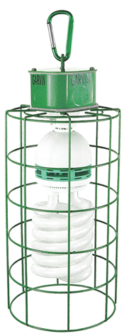 The Garvin job site temporary light fixture has a 105-watt high output compact fluorescent lamp and a gasketed, sealed box that prevents dust, dirt and debris from compromising connections. 