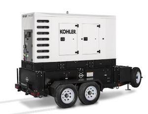 The new Kohler 125REZGT is an innovative propane-fueled mobile generator with an on-board LP tank. 